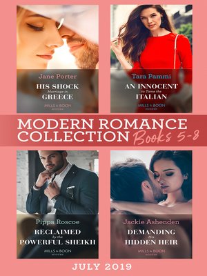 cover image of Modern Romance July 2019 Books 5-8